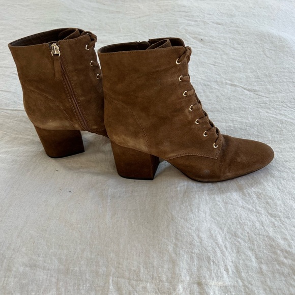 Jcrew suede lace-up block heel boots - Picture 7 of 8